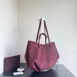 Polene Deep Burgundy Tote Bag